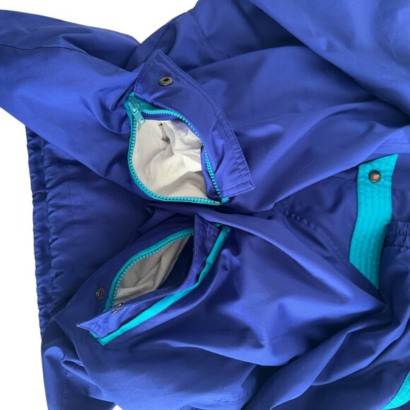 NILS Vintage Ski Jacket 1/2 Zip/Snap Pullover Hooded Windbreaker Size Large - Picture 8 of 12